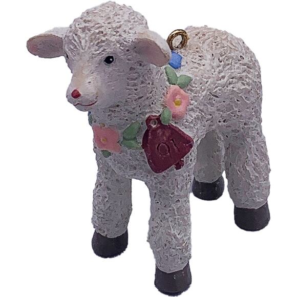 1991 Hallmark Keepsake Easter Collection Gentle Lamb Hand-Painted Ornament - Picture 1 of 6